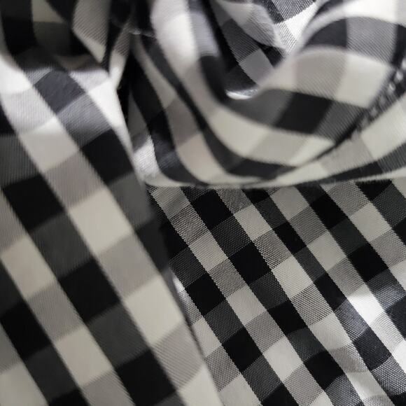 Rochelle Behrens The Shirt Icon White Check Button Front Tailored No Gape XS - Picture 10 of 15